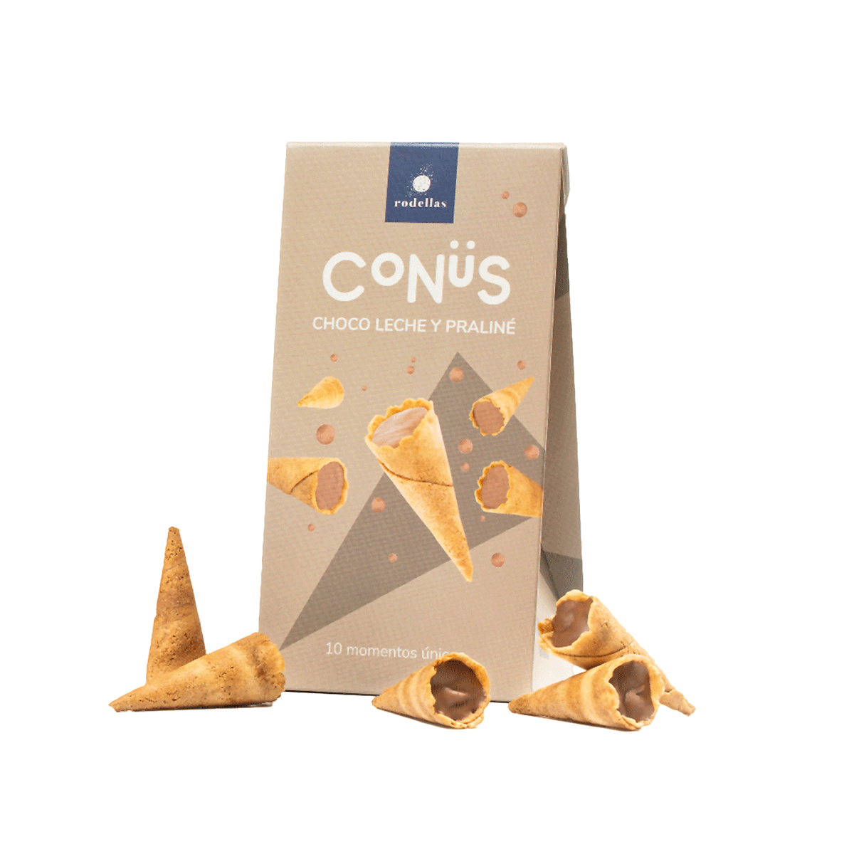 Conus Rodellas Mini-Hörnchen mit Vollmilchschokolade und Praline 70g 