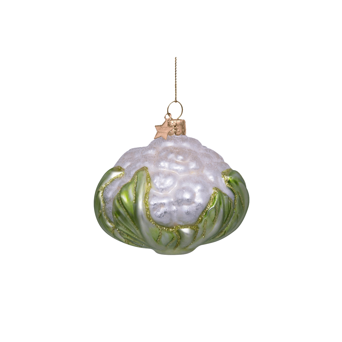 Vondels Baumschmuck Blumenkohl Glas Höhe 7.5cm  Vondels Baumschmuck Blumenkohl Glas Höhe 7.5cm