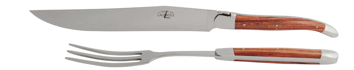 LAGUIOLE Tranchierbesteck Rosenholz Inox klein