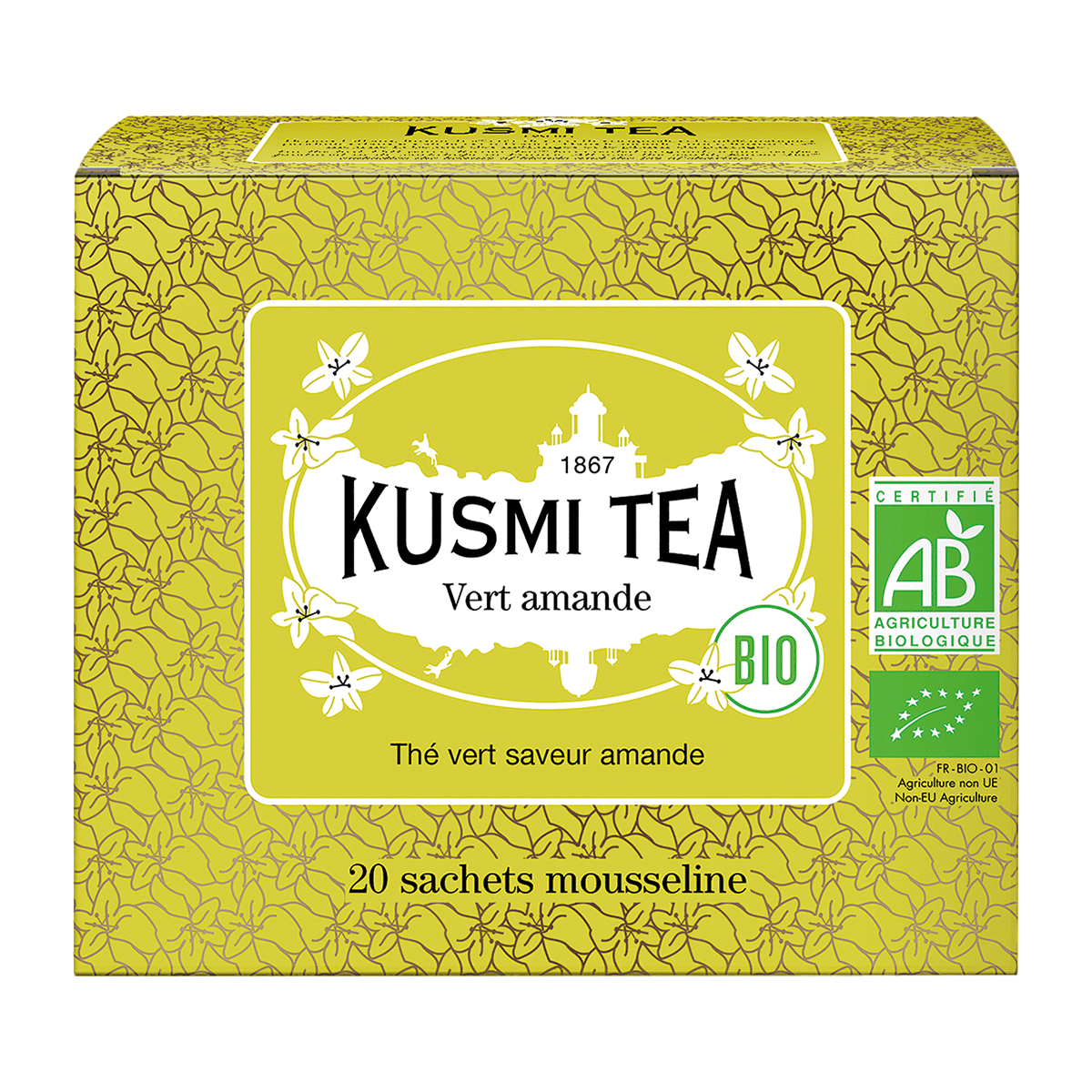 KUSMI Tea Grüner Tee Mandel Bio Beutel 20 Stück