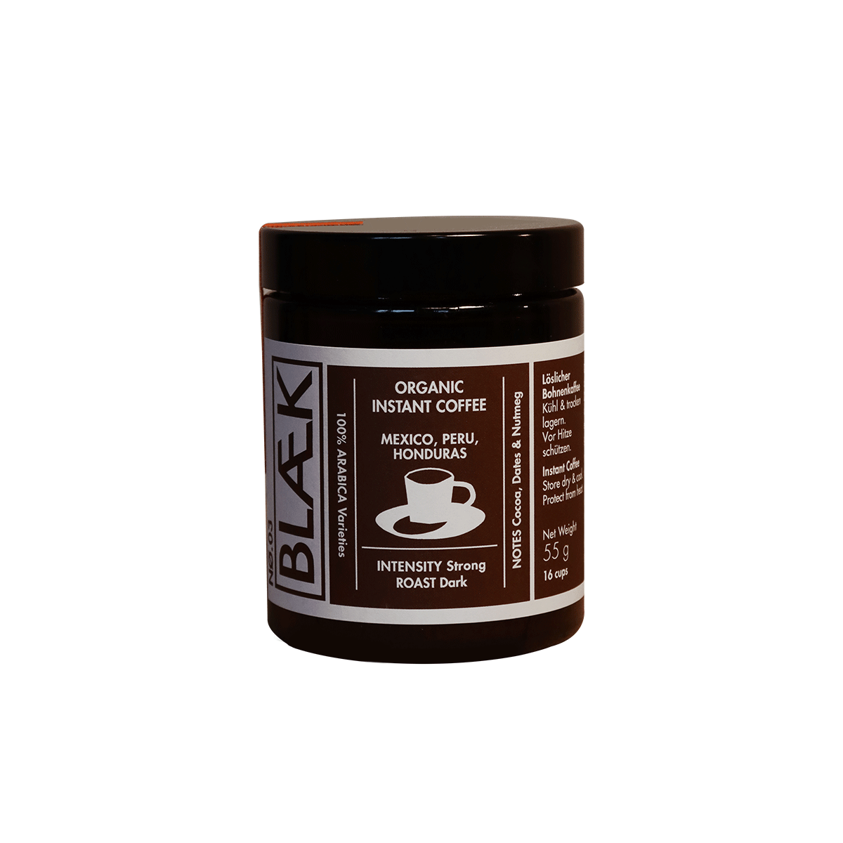 BLAEK No.3 Dark Roast Blend Instantkaffee 60g