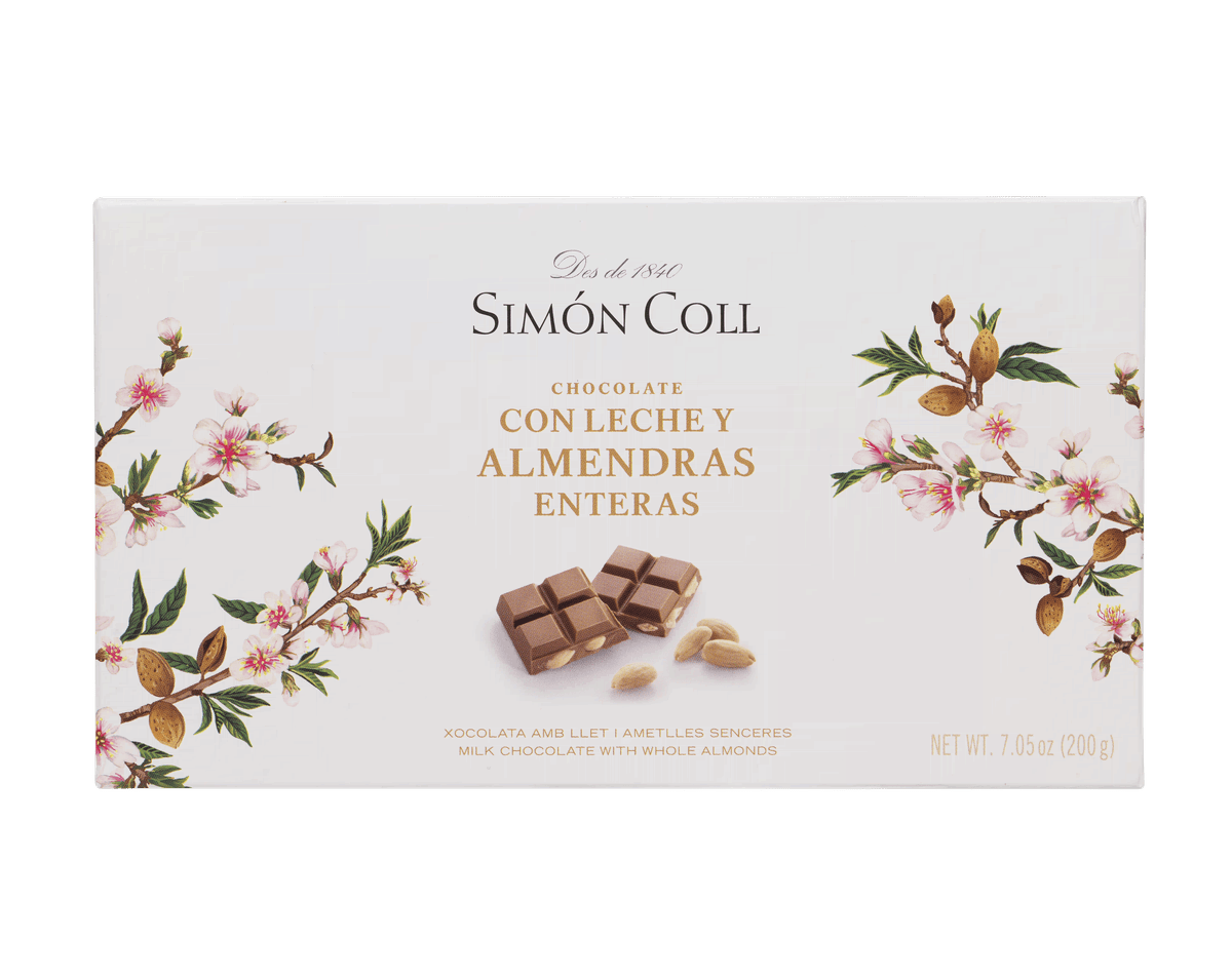 Simon Coll Vollmilchschokolade mit Mandeln 200g