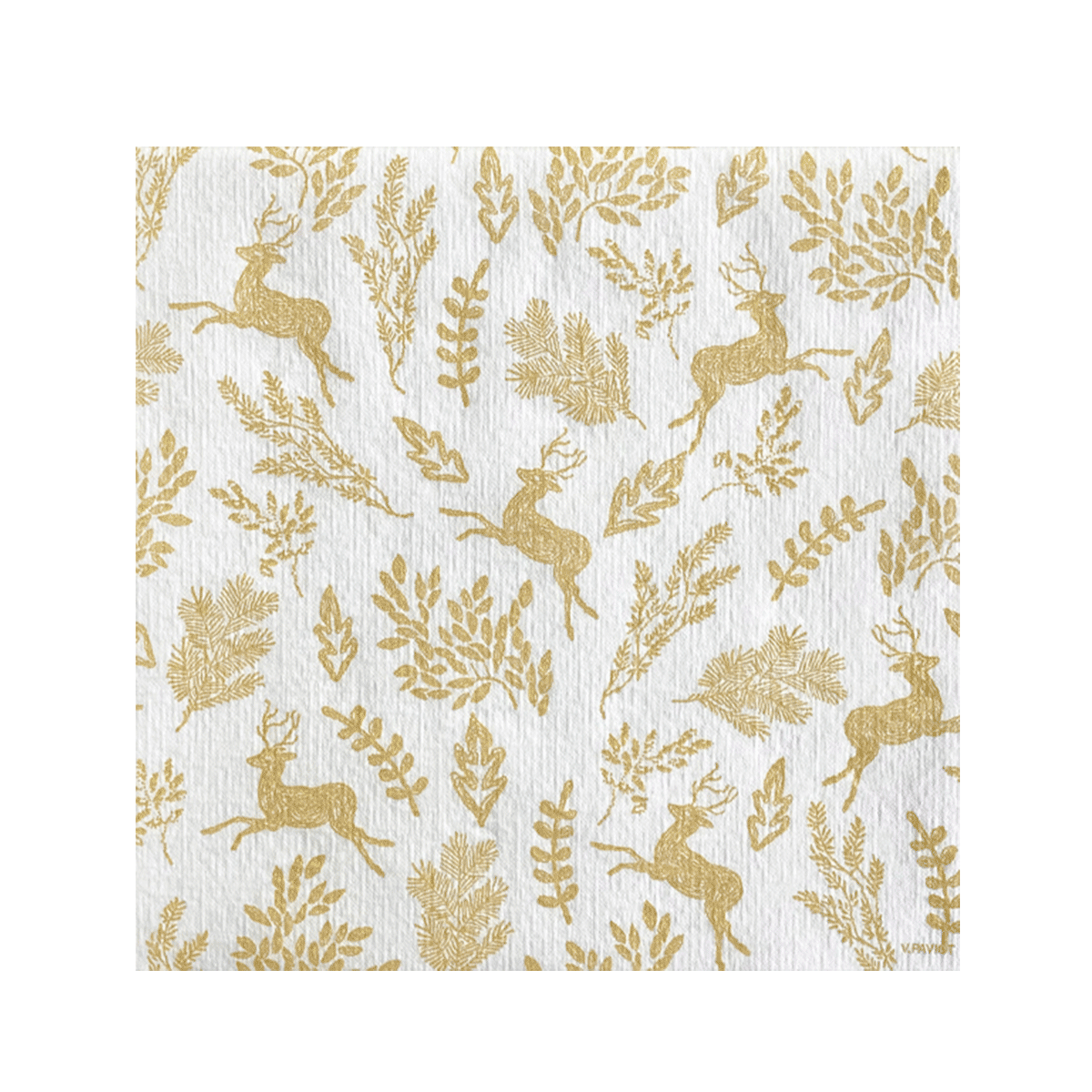 Francoise Paviot Servietten My Little Forest Gold 20 Stück