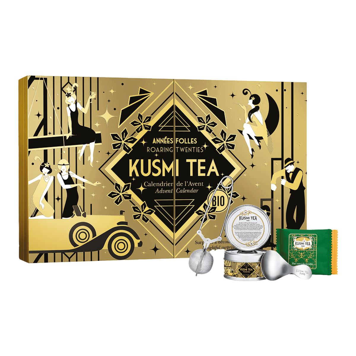 Kusmi Tea Adventskalender mit 24 Teebeuteln gefüllt Bio  80g 