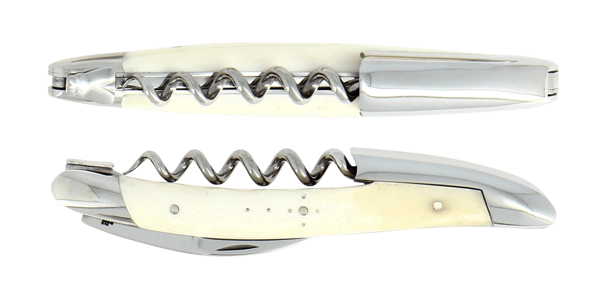 Laguiole Sommelier Kellnermesser Bone weiß Inox