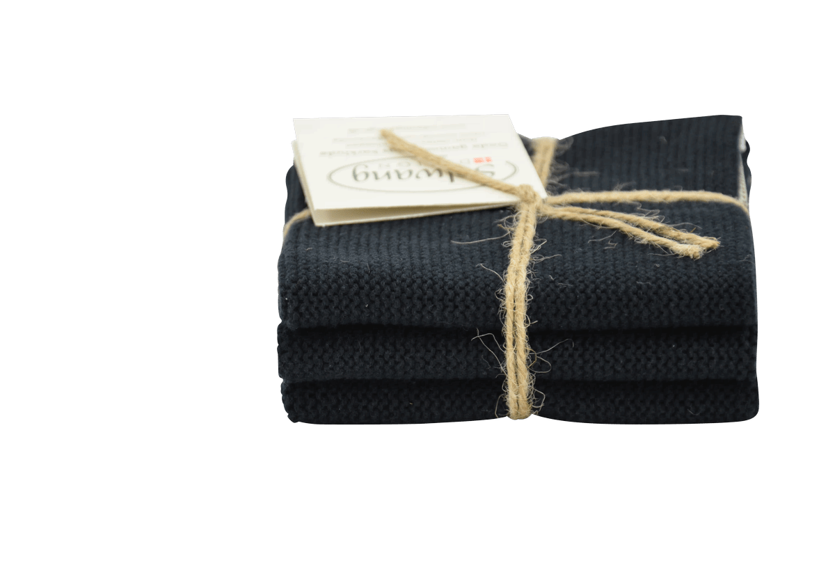 Solwang Wischtuch 3er Set Schwarz