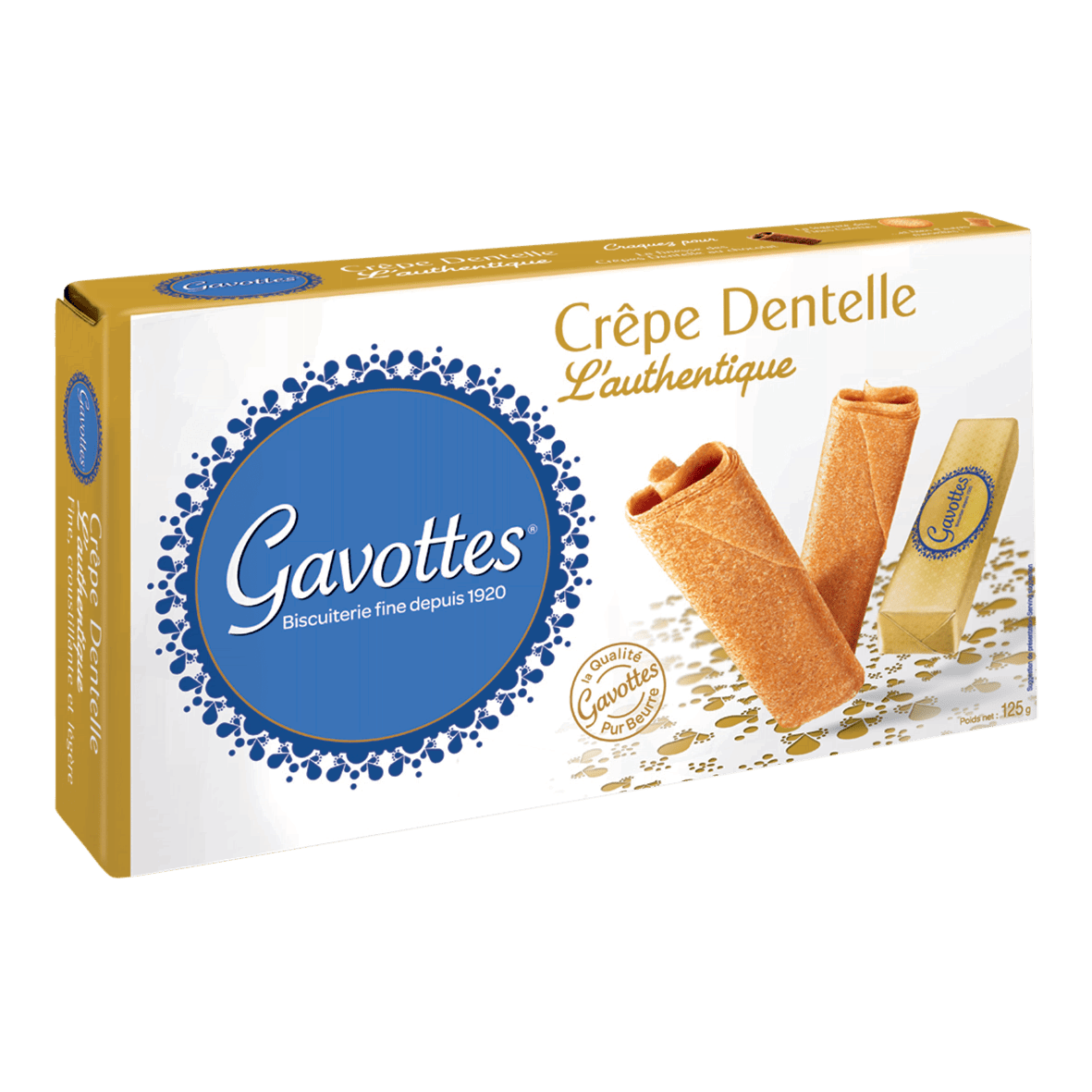 Gavottes Crêpe Dentelle natur 125g