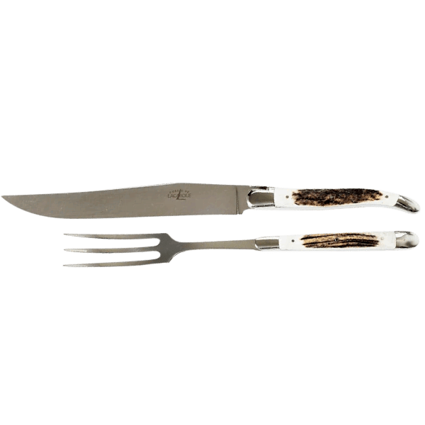 LAGUIOLE Tranchierbesteck Hirschhorn Inox klein