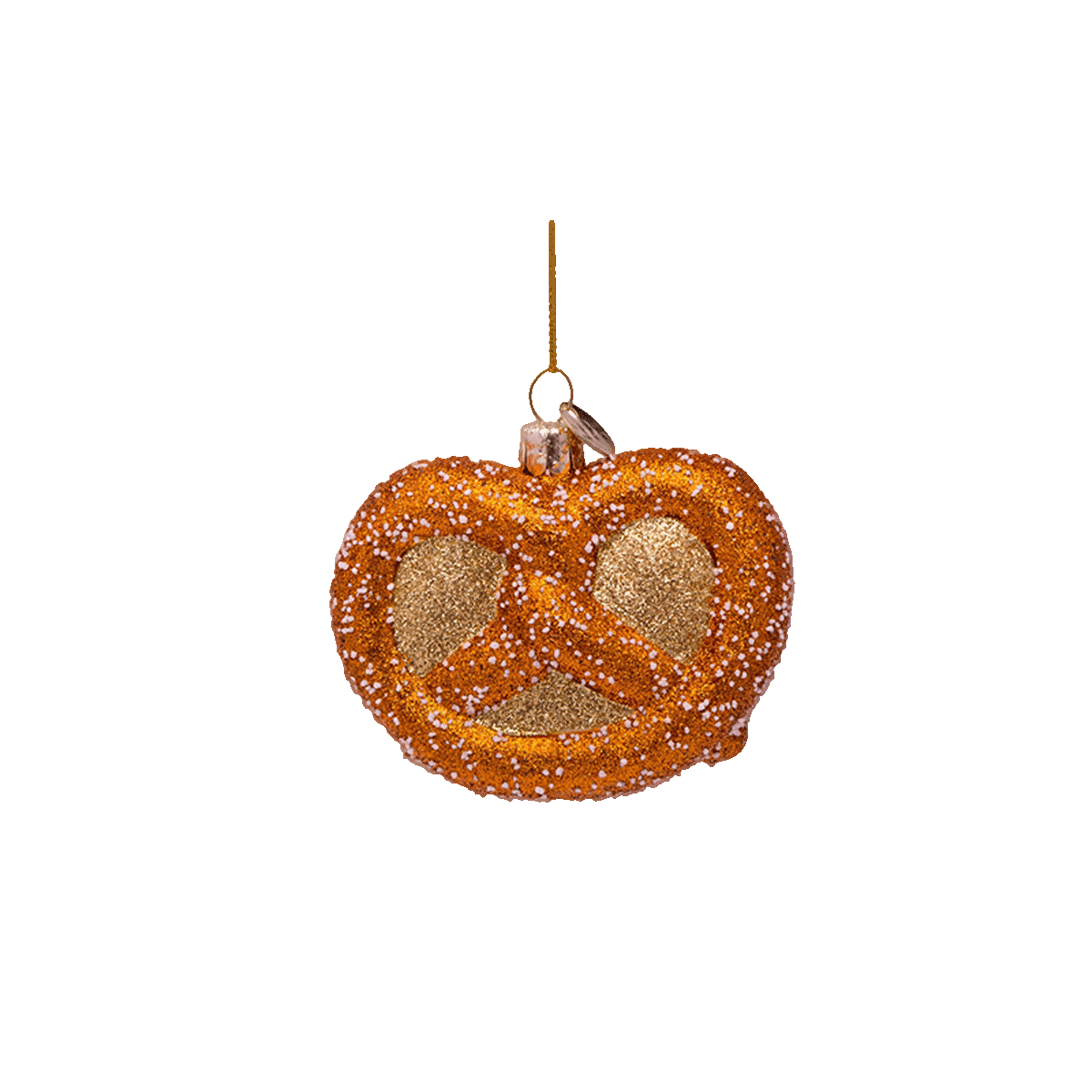 Vondels Baumschmuck Glas Bretzel gold Höhe 6cm