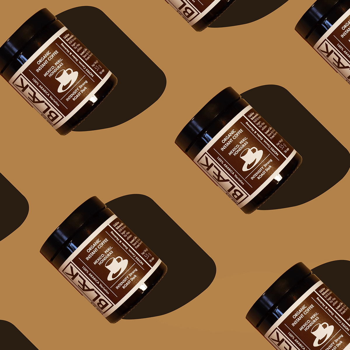 BLAEK No.3 Dark Roast Blend Instantkaffee 60g