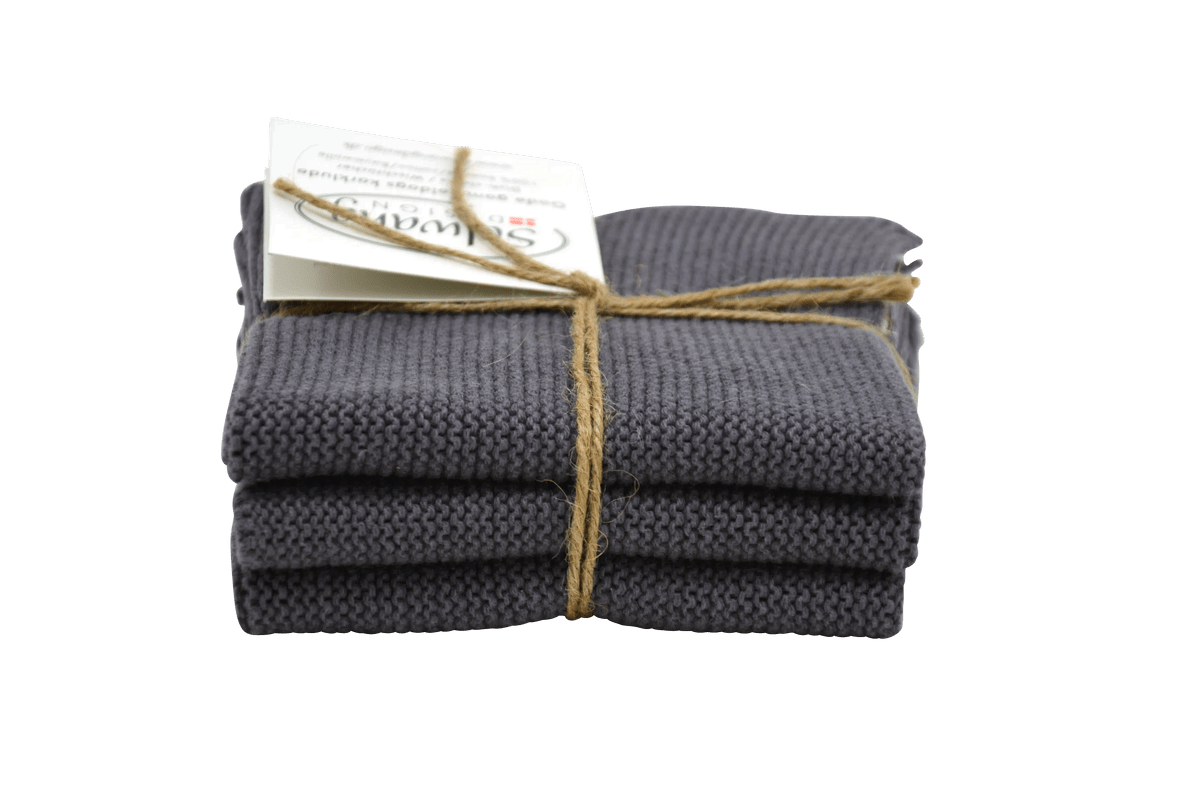 Solwang Wischtuch 3er Set Dunkelgrau