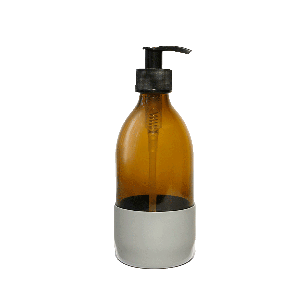 Pension für Produkte Seifenspender Braunglas grau 300ml