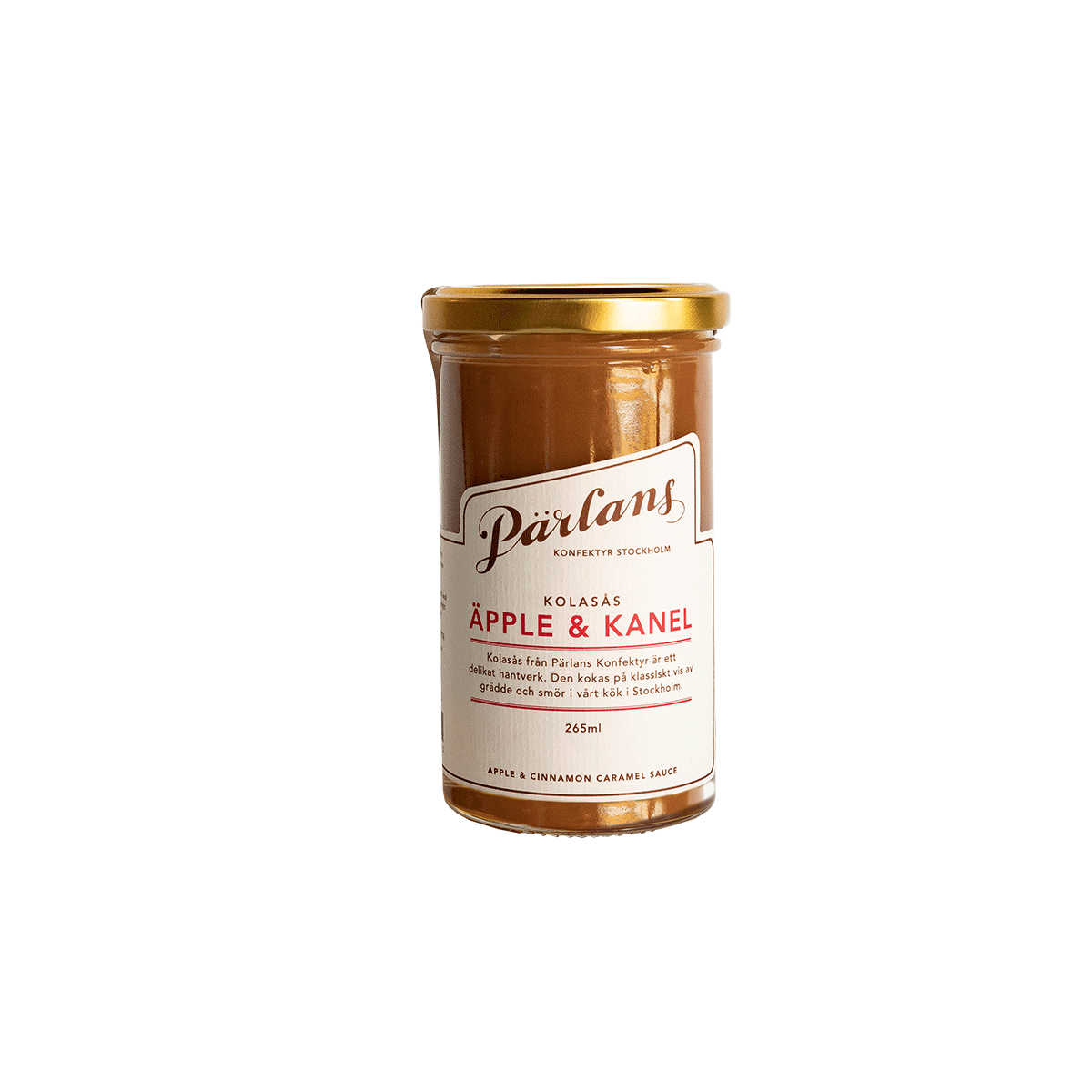 Pärlans Karamell-Soße mit Apfel und Zimt im Glas 265ml