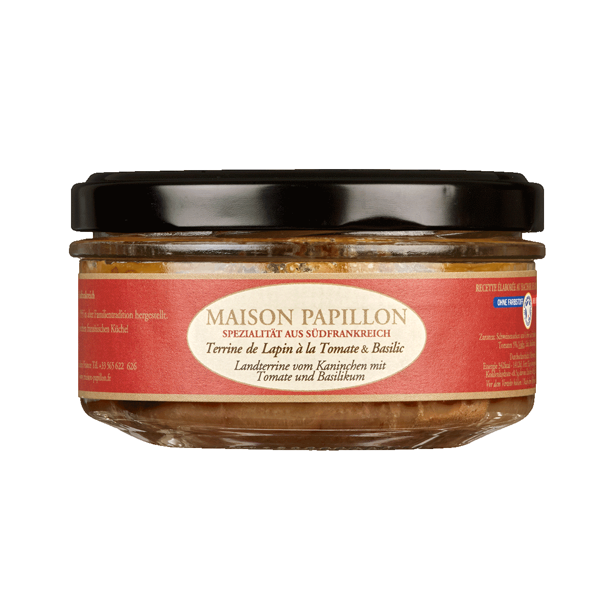 Maison Papillon Terrine vom Kaninchen mit Tomate 130g
