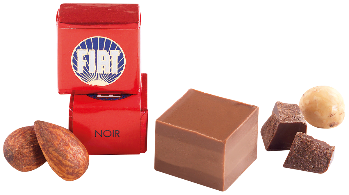 Majani Fiat Cremino Noir Display 100 Stück 1013g