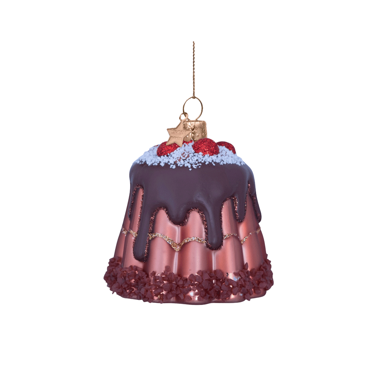 Vondels Baumschmuck Christmas Pudding Glas Höhe 7.5cm