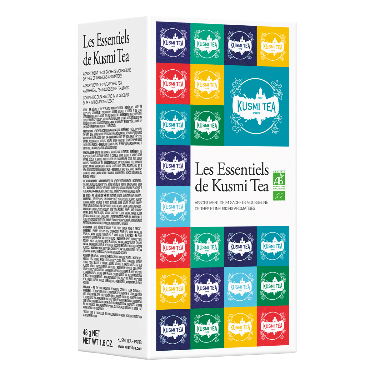 KUSMI Tea Set Essentials Bio Tee Beutel 24 Stück