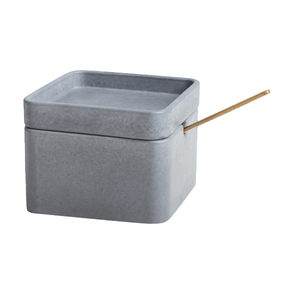 Thomas Poganitsch Zuckerdose grau mit Löffel