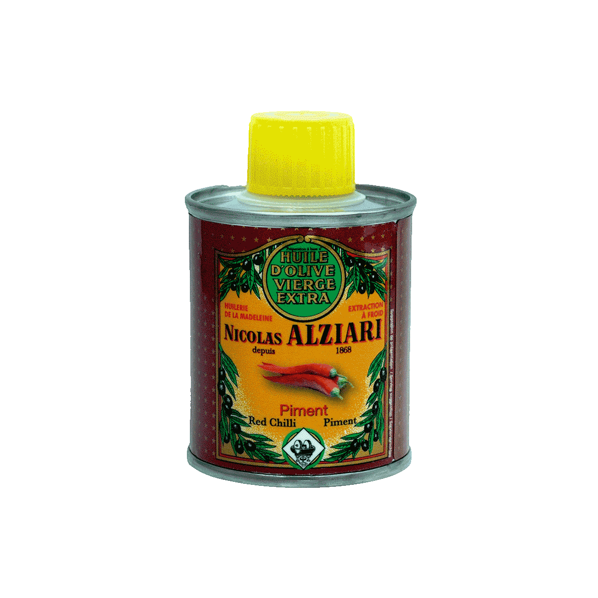 Nicolas Alziari Olivenöl mit Chili Dose 100ml 