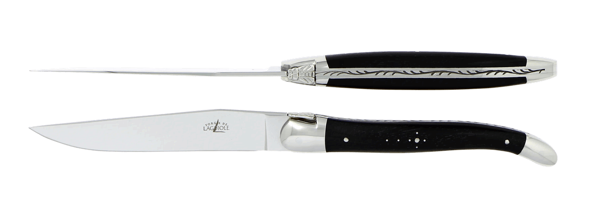 Laguiole Tafelmesser Ebenholz Inox 2er Set