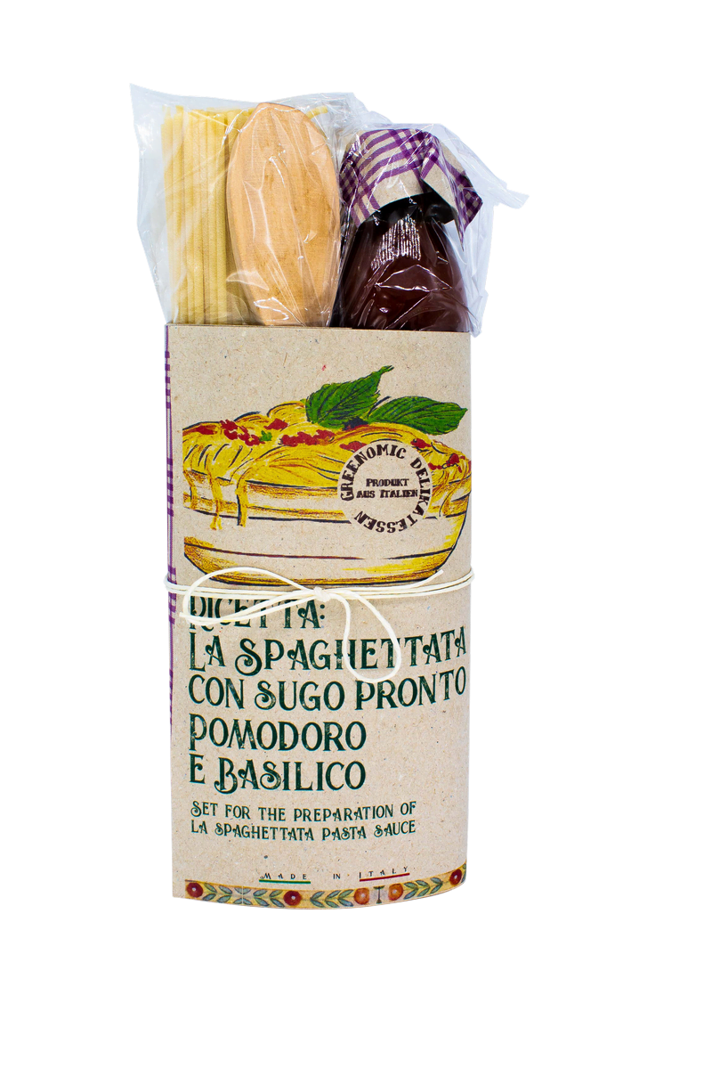 Pasta Kit Spagghettata mit Holzbesteck