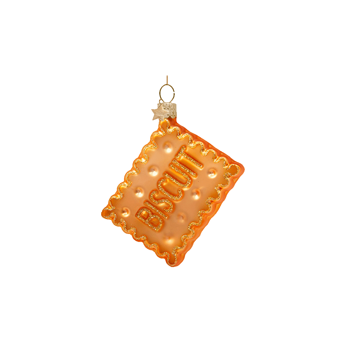 Vondels Baumschmuck Glas Biscuit Höhe 6.5cm