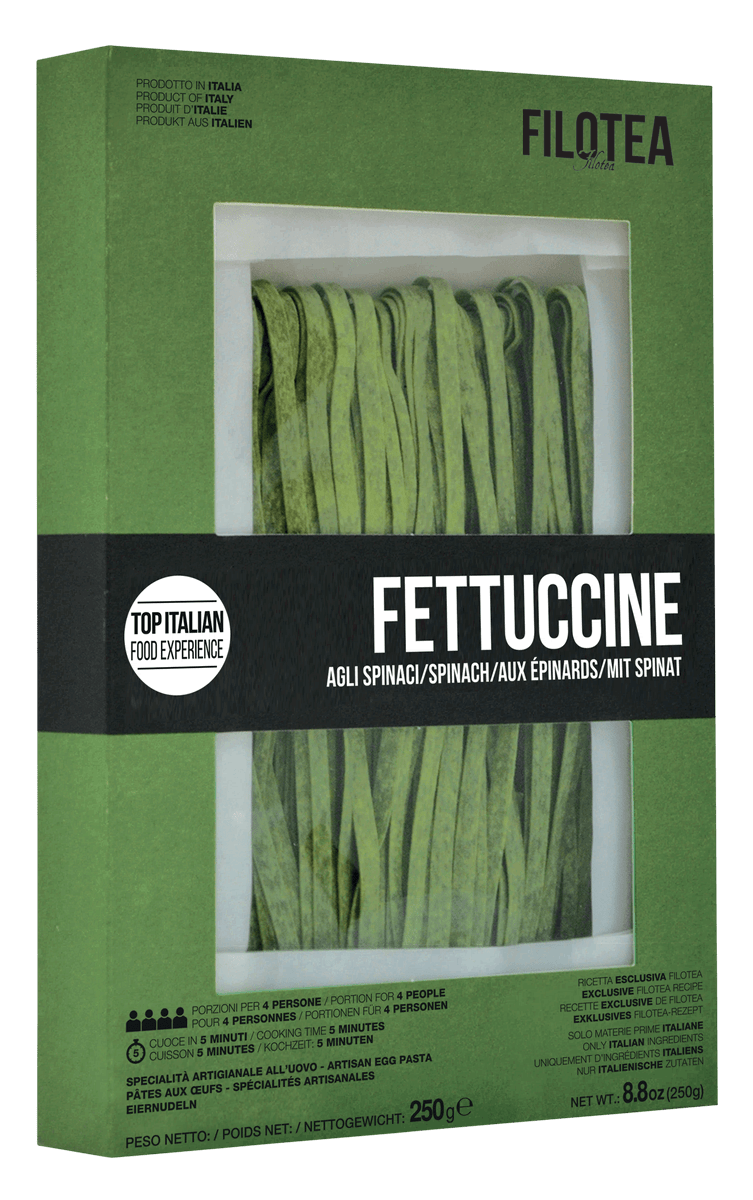 Filotea Pasta Fettuccine mit Spinat 250g