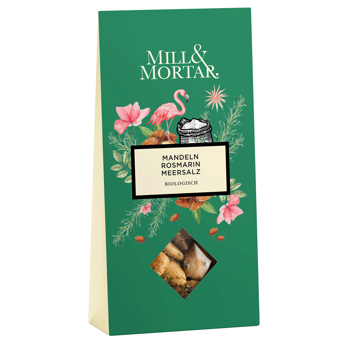 Mill & Mortar Mandeln mit Rosmarin und Meersalz Bio 100g Mill & Mortar Mandeln mit Rosmarin und Meersalz Bio 100g