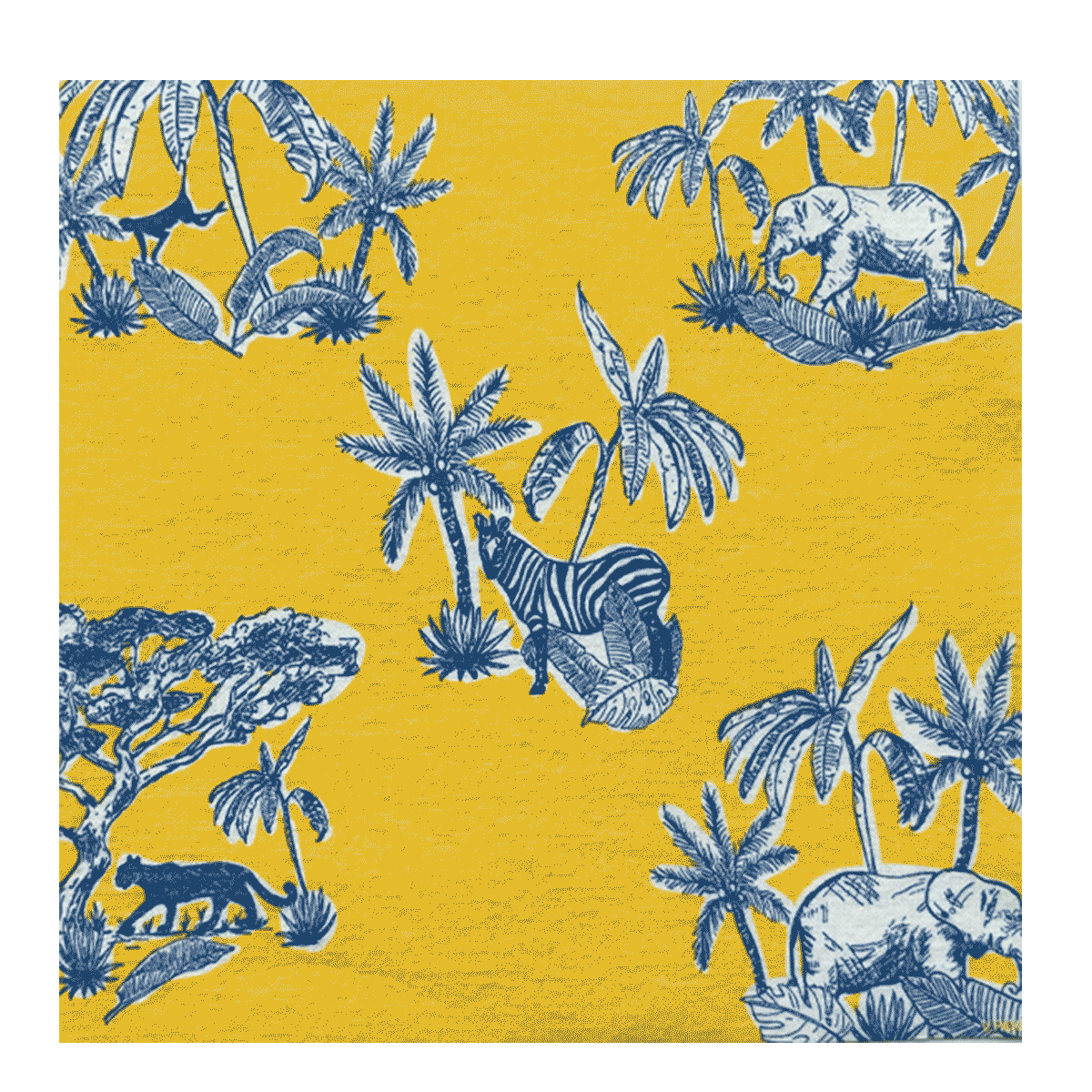 Francoise Paviot Servietten Toile de Jouy Jaune 20 Stück