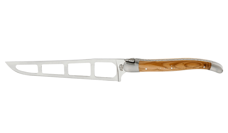 Laguiole Käsemesser und Hobel Olivenholz Inox satiniet