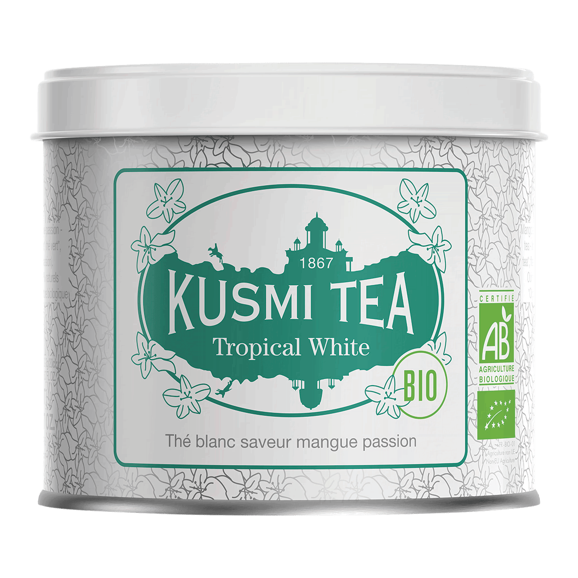 KUSMI Tea Weißer Tee tropische Früchte Bio Dose 90g KUSMI Tea Weißer Tee tropische Früchte Bio Dose 90g