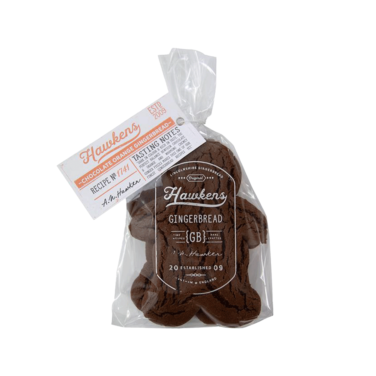 Hawkens Schokolade & Orange Gingerbread Mann 100g