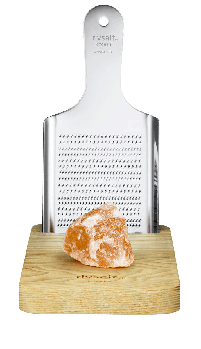 Rivsalt Salzstein mit Reibe groß