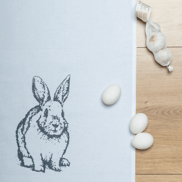 Oschätzchen Geschirrtuch Kaninchen schwarz