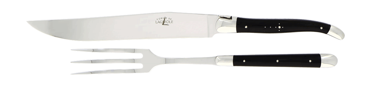 LAGUIOLE Tranchierbesteck Horn schwarz Inox groß 17cm