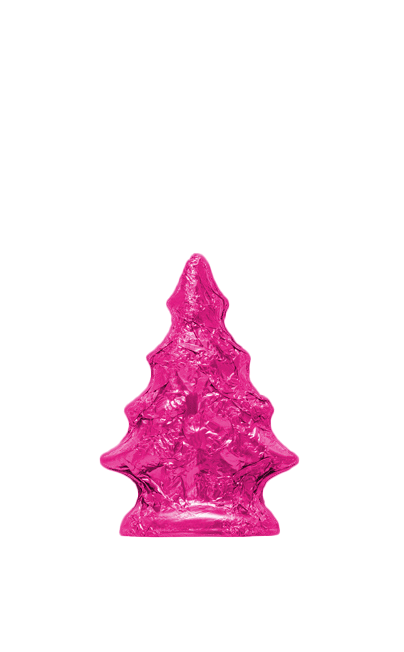 Weihnachtsbaum Vollmilchschokolade Pink 10cm 30g