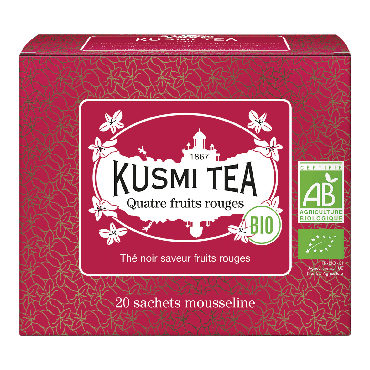 KUSMI Tea Rote Früchte Tee Bio Beutel 20 Stück