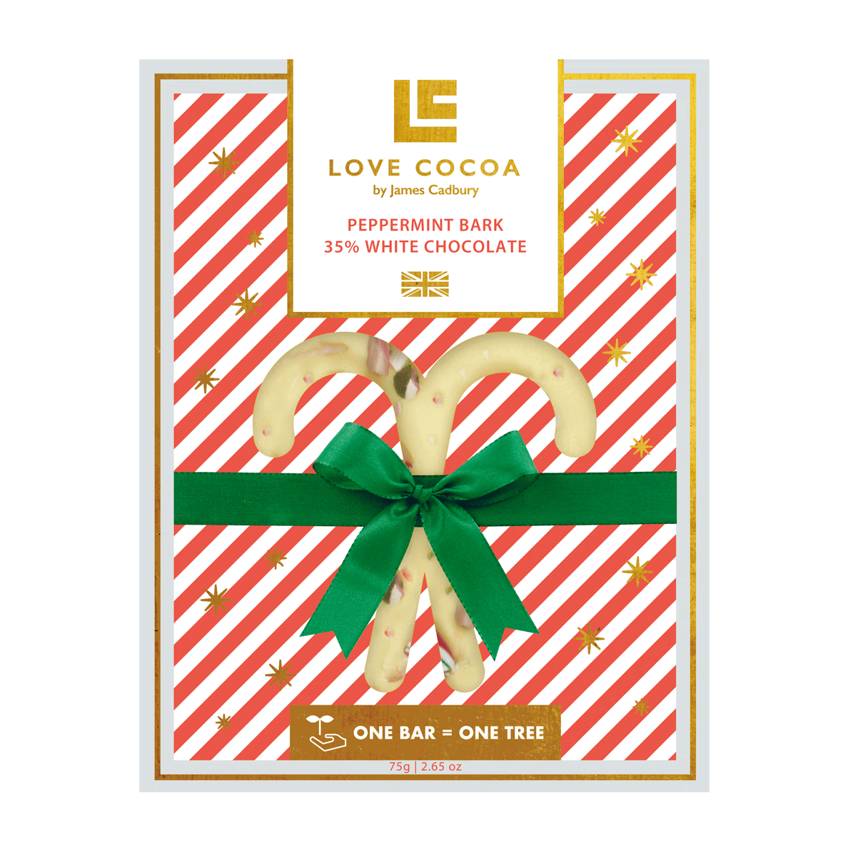 Love Cocoa X-MAS Weisse Schokolade mit Pfefferminz 75g Love Cocoa X-MAS Weisse Schokolade mit Pfefferminz 75g