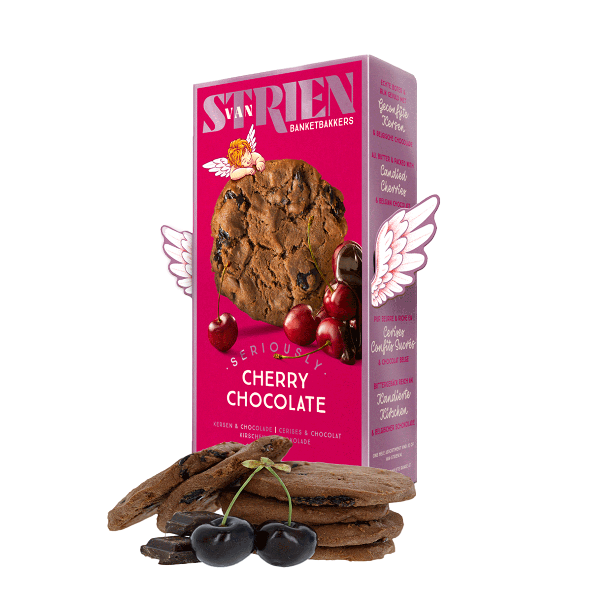 van Strien American Cookies mit Kirsche und Schokolade 4x 35g van Strien American Cookies mit Kirsche und Schokolade 4x 35g