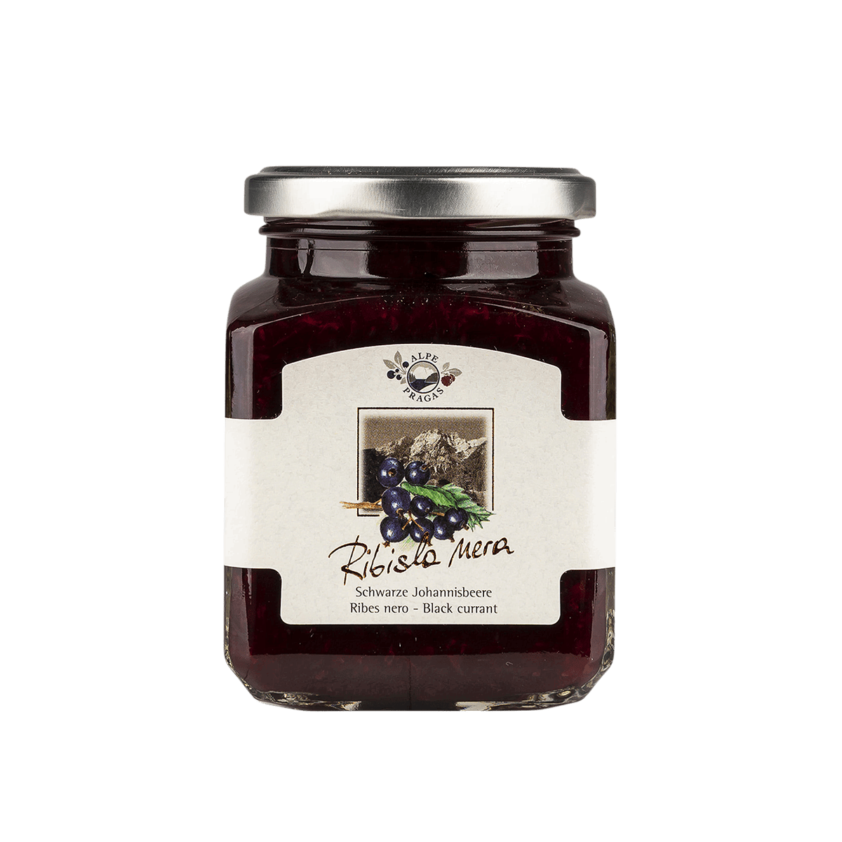 Alpe Pragas Fruchtaufstrich Schwarze Johannisbeere 335g