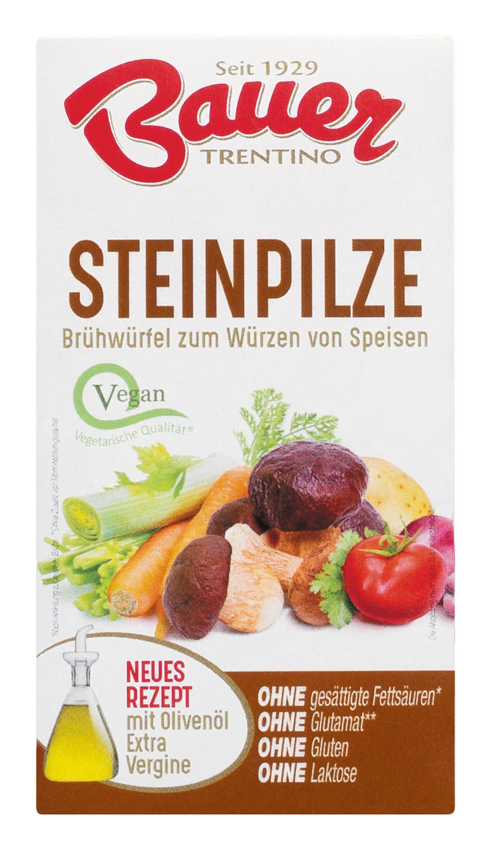 Bauer Gemüsebrühe Würfel Steinpilz 6x10g