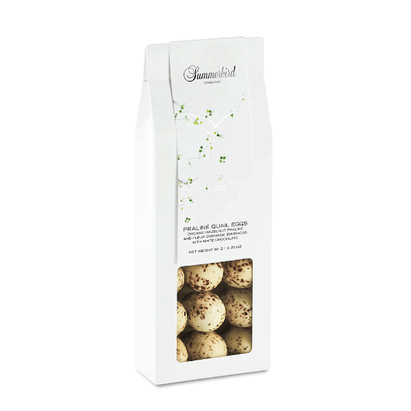 Summerbird Praliné Wachteleier mit weißer Schokolade & Orange 94g