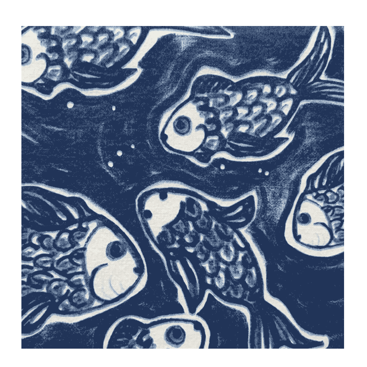 Francoise Paviot Servietten Pescado Blau 20 Stück