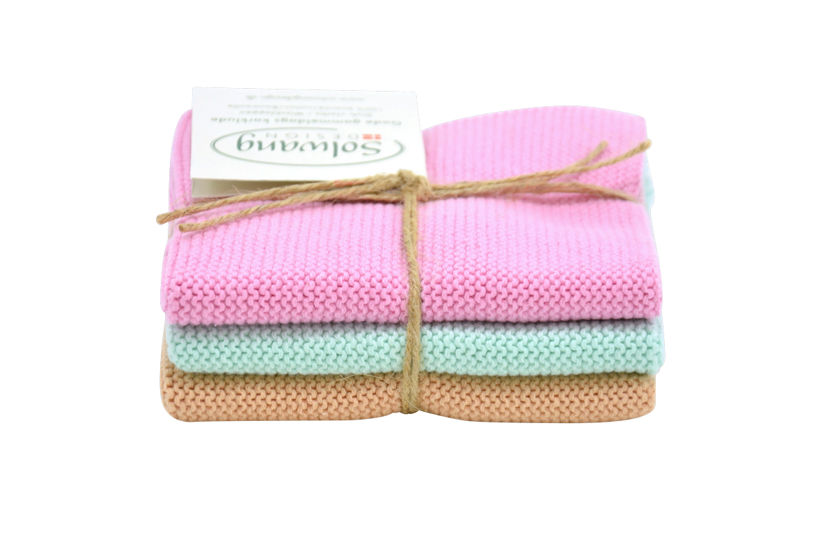 Solwang Wischtuch 3er Set Rosa Aqua Nougat