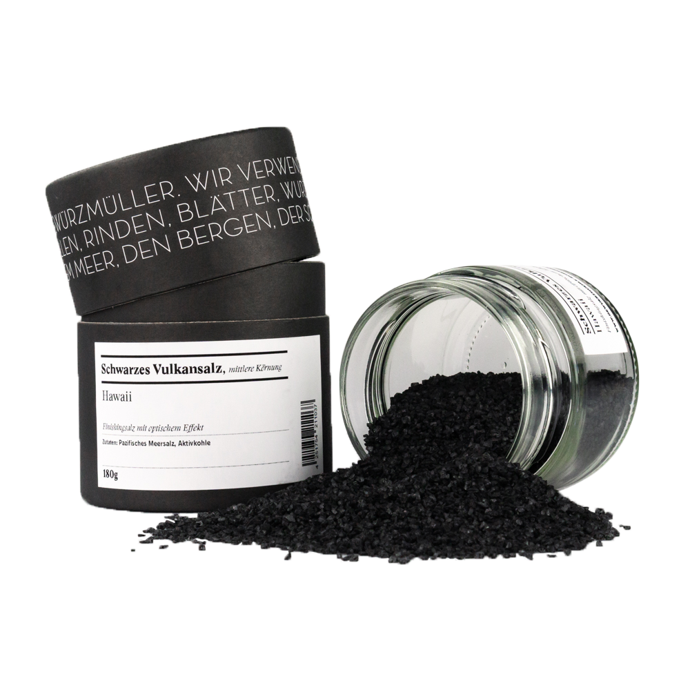 Gewürzmühle Rosenheim Schwarzes Vulkansalz, Hawai 180g