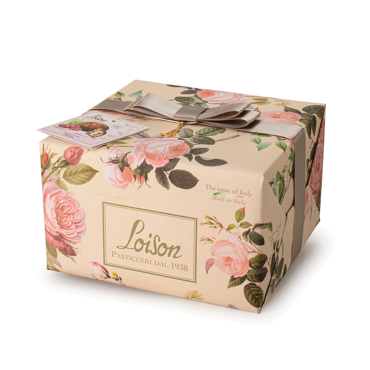 Loison Panettone Frutta e Fiori Rosa mit Rosencreme 600g