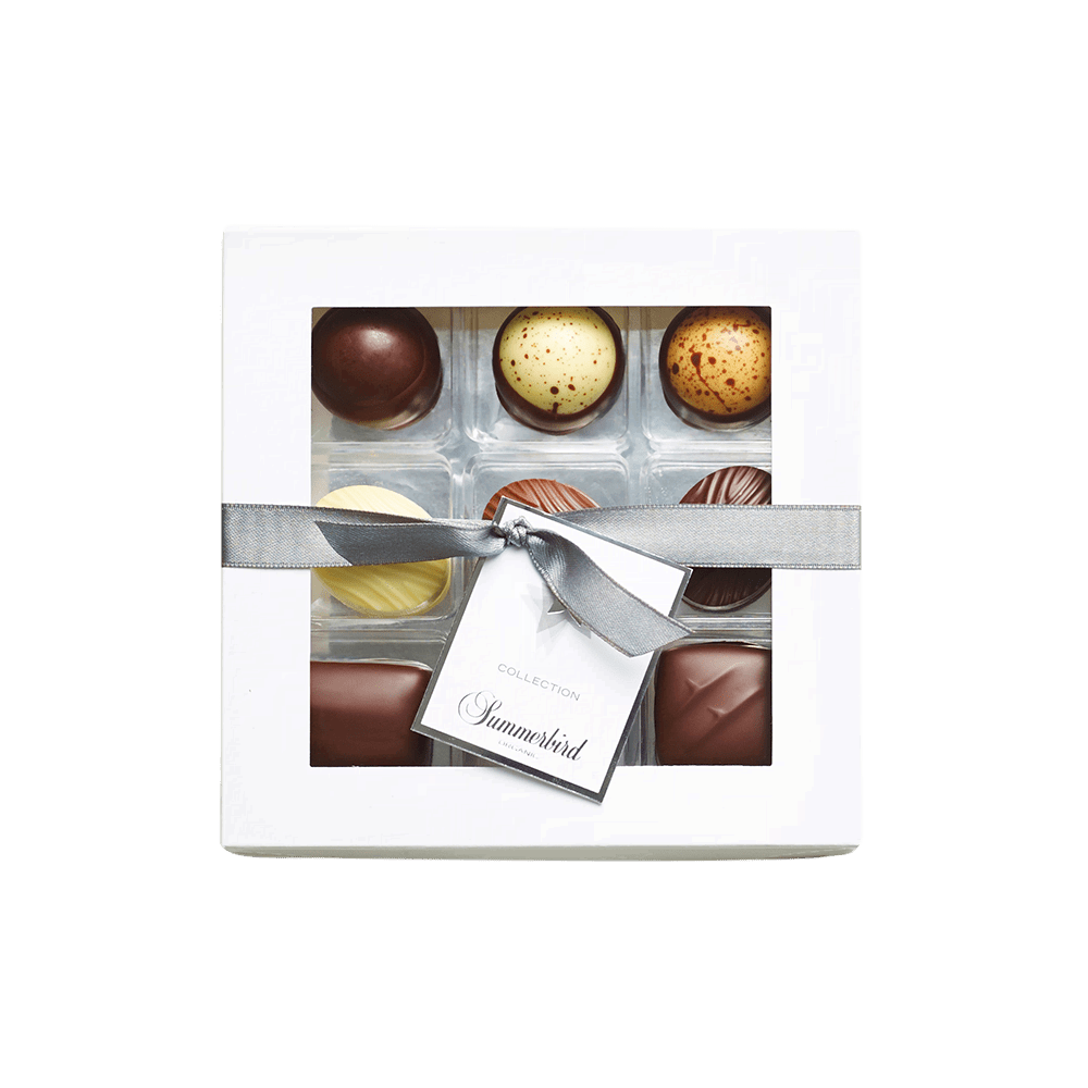 Summerbird Collection 9er Pralinen Bio 105g Summerbird Collection 9er Pralinen Bio 105g