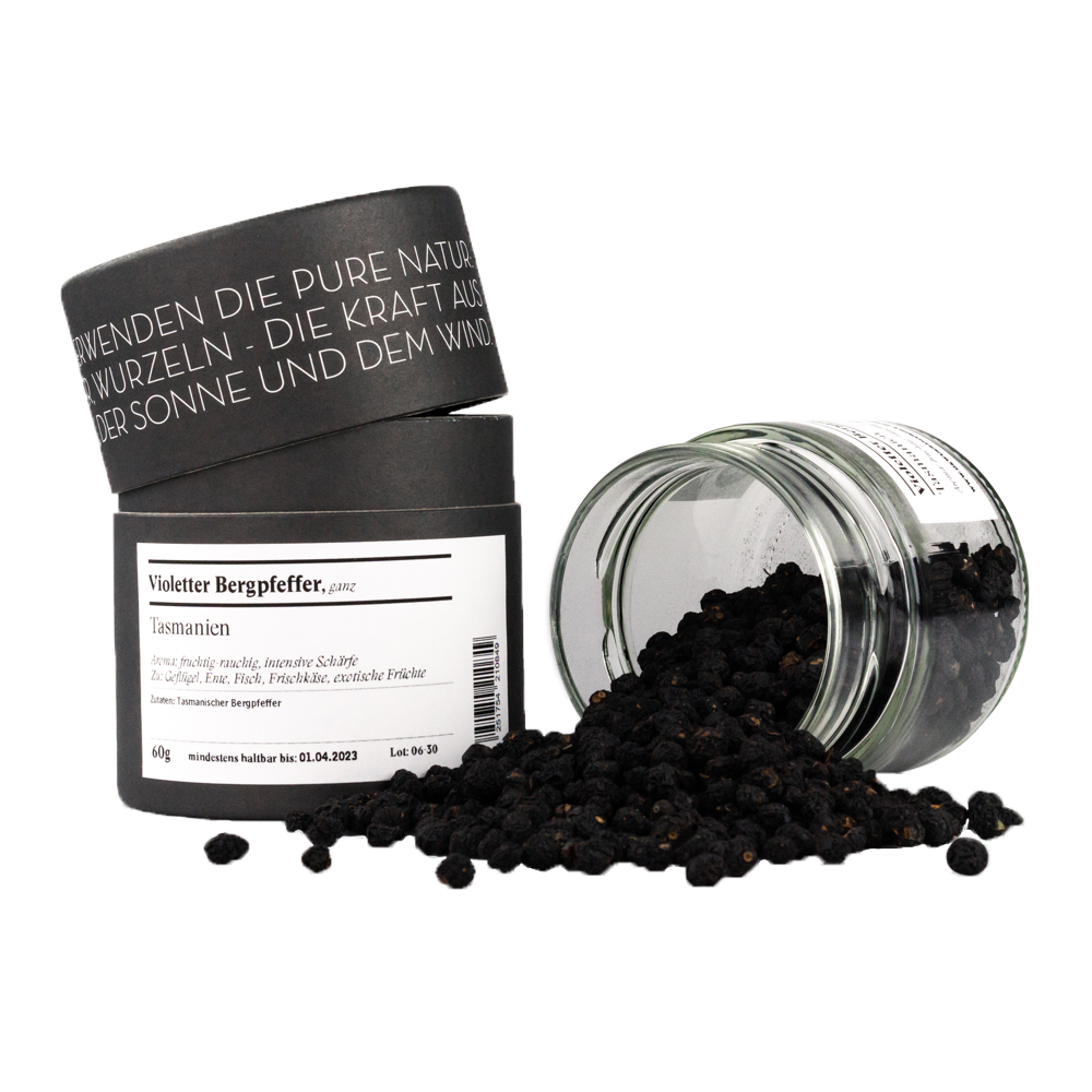 Gewürzmühle Rosenheim Violetter Bergpfeffer, Australien 60g Gewürzmühle Rosenheim Violetter Bergpfeffer, Australien 60g