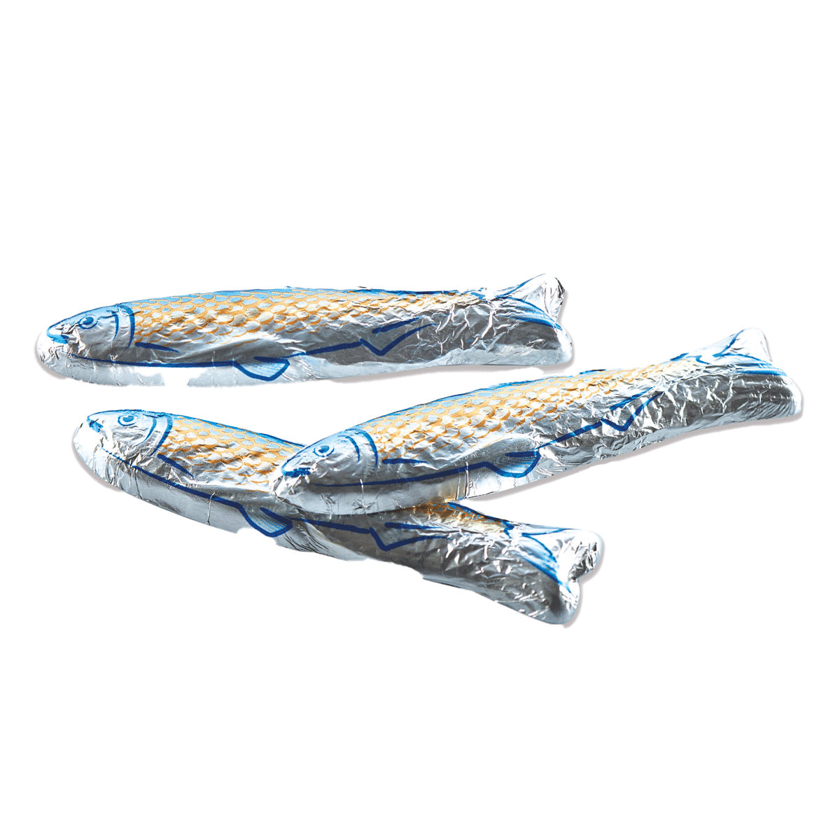 Schaal Kleine Fische Vollmilchschokolade Silber 1 Stück