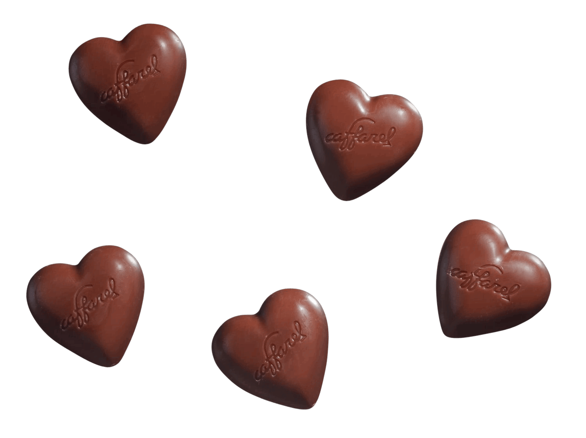 Caffarel Herzen Rot Vollmilchschokolade mit Message 20 Stück